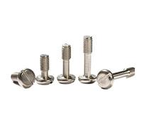 6pc M5 M6 304 Stainless Steel Pan Head Screw Round Head Locking Slotted Screw Hand Tighten Thumb Screw Prevent(M6x18)