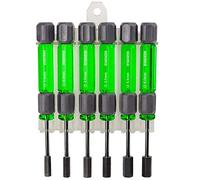 6pc metric nut driver set in small sizes (mini hex nut spinners). engineer dk-14 , Green