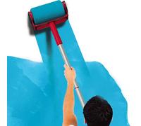 6 Piece Easy Paint Roller Set - 71cm Extension Pole, 22cm Wall Ceiling Roller, 18cm Window Roller, Corner Brush, Paint Pouring Jug & Tray - DIY Painting Refillable Pour and Paint Kit