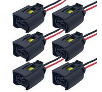 6pc Pre-Wired Fuel Injector Plug Connector Cables for Mercedes CDI Diesel Fits Bosch OM646