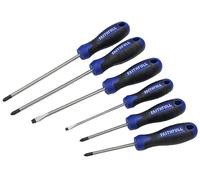 6pc Professional Screwdriver Set Soft Grip Magnetic Tips PH PZ SL Heavy Duty DIY