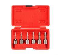 6PC Screw Extractor Set, 3/8" Square Drive 2-10mm Bolt Extractor Kit for Removing Broken Screws and Rounded Bolts Alloy Tool for DIY and Professional Use