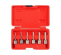 6PC Screw Extractor Set 3/8" Square Drive 2-10mm for Broken Bolts and Rounded Screws, Alloy Removal Tool with Storage Case