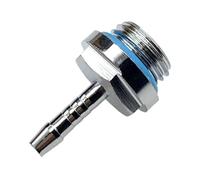 6PC Water Cooling Barb Fitting Set with G1/4 Thread Hose Pagoda Connector for Radiators Pumps Water Cooling Tanks with Chrome Plated Brass and Sealing Ring (4MM)