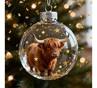 6PC Wildlife Wonders Collection Crystal Glass Ornaments, Handcrafted Vivid 3D Animal Christmas Glass Bauble Decoration,for Interior Outdoor Home Holiday Decor and Gifts (C 1PC)