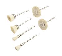 6Pc Wool Cup Brushes for Rotary Die Grinders 15-25mm | The dense wool cups remove rust and grime gently from metal, wood and carved items without scratching delicate for surfaces.