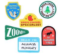 6PC YJ PREMIUMS Funny Cute Hook & Loop Dog Patches for Harness Vest Collar Service Patch Sayings Set Dogs Proud Puppy Dog Dad Mom Girl Training Security Military Tactical Novelty Accessories Gifts