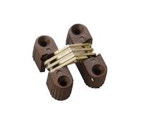 6pcs 0-180 Degree Cross Hinge Plastic Folding Barrel Invisible Concealed Door Hidden Hinges Table Connection Furniture Fittings(Brown)