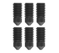 6PCS 0.4mm Nozzle Set, High Temperature Proof Hardened Steel Nozzle Set with High Speed Percision, Extruder Nozzle for 3D Printer