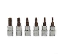 6pcs 1/4 Inch Hex for torx Bit Set T10-T40 Chrome Vanadium Steel Screwdriver Sockets for Impact Drill Driver Repair Tools