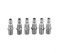 6pcs 1/4 NPT Quick Release Air Fitting Set Nickel Plated