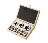 6Pcs 1/4inch 3/8inch 1/2inch Threading Tool Steel Screw Tap And Round Die Set Milling Tap Threading With Wooden Case Industrial And Die Set With Wooden Box