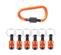6Pcs 1/4inch Hexagon Shank Screwdriver Bits Holder Extension Rod Keychains Screw Adapter Drill Portable Handheld Bits Bit Keychains