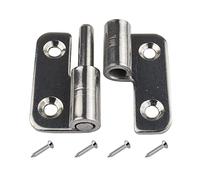 6Pcs 1.5" Detachable Hinge, Small Slip Joint Flag Hinges, Lift Off Detachable Door Hinges, 304 Stainless Steel, Left Handed