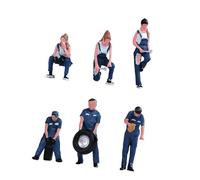 6Pcs 1:64 Miniature People Figurines Realistic Auto Repair Engineer Models Hand Painted Figures