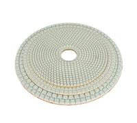 6Pcs 10 Inch 250mm Wet Polishing Pad Sharp Type Flexible Polishing Pad for Grinding Granite Marble Stone Sanding Disc