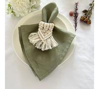 6PCS 100% Linen Table Napkins,30x45cm Natural Material,Soft Comfortable Tea Cloth,Square Napkin for Wedding Dinning Party Decor Cloth Napkin