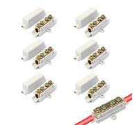 6Pcs 1000V 100A Inline Wire Terminal Block with Flame Retardant Shell for Ceiling Lamp, Switch and Electricity Meter, Wiring Range 2.5-16mm²