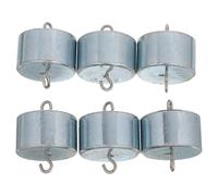 6pcs 100g Laboratory Weight Set with Hooks for Physics Experiments | Iron Metal Construction, Precision Calibration Mass, Supports Lab Stands, Clamps and Digital Scales for Teaching