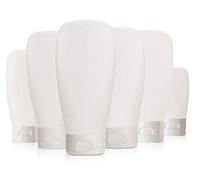 6PCS 100ml/3.3oz Empty Refillable Clear Plastic Squeeze Soft Tubes with Flip Cover Lotion Bottle Travel Sample Packing Cosmetic Makeup Container Storage Vial Jar for Facial Cleanser Shampoo Shower Gel