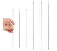 6pcs 10in & 12in Professional Upholstery Needles, Stainless Steel Extra Long Sewing Needle Giant Needle Large Eye Hand Sharp Tapestry Embroidery Darning Needle for Stitching and Crafting Projects