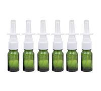 6Pcs 10ml/0.34oz Glass Nasal Spray Bottles - Portable Empty Refillable Fine Mist Sprayers Atomizers Cosmetic Makeup Perfume Storage Container Vials(Green)
