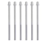 6pcs 11cm Drum Tension Rods with Washers, Metal Screws for Snare Drums | Silver Electroplated Iron, Fits Most Standard Lugs, Quick Installation for Drum Tuning, Practice Room Maintenance