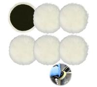 6PCS 125mm Soft Wool Car Polishing Pads for DA Dual Action Polisher
