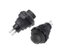 6PCS 12mm Hole 2 Pins Round Head Self Resetting Button Switch 2A 125VAC Normally openInstantaneous Jog Switches(Green)