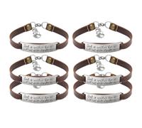 6PCS 12PCS Christian Bracelets for Women Baptism Faith Religious Inspirational Christian Gifts for Women God Is Within Her She Will Not Fall Psalm 46:5 Bracelets Engraved Bible Verse Christian Jewelry