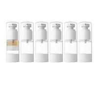 6Pcs 15ML Airless Pump Bottle, Travel bottles for Toiletries Refillable Empty Containers Vacuum Press Pump Bottles for Foundation, Essence, Lotion