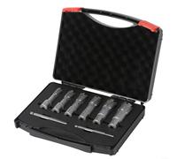 6Pcs 16-26mm TCT Annular Cutter Drill Bits Set with Carbide Hollow Core, 35mm Cutting Depth for Iron and Stainless Steel on Magnetic Drill Press, for IDEAL for Workshop Projects