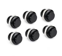 6Pcs 16mm Momentary Push Button Switch SPST NO 2-Pin- 6A/125V 3A/250V