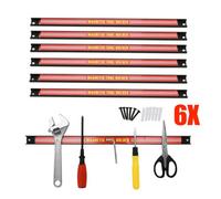 6Pcs 18" Heavy Duty Magnetic Tool Bar Storage Holder Rack Garage Wall Strips
