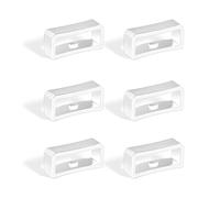 6pcs 18mm Watch Strap Holder Loop, Silicone Watch Band Keeper Retainer Replacement Watch Fastener Rings for Smartwatch Band Wristband (White)