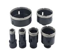 6Pcs 20-100mm M14 Thread Diamond Dry Drill Bit Drilling Core Bits Set Porcelain Tiles Crowns Granite Marble Hole Saw Tools(6Pcs-No Box)