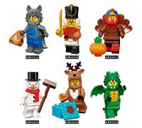 6pcs 2022 Series 23 Holiday Minifigures Cartoon animals Minifigures Building Blocks Toy Superhero Action Figure Model Blocks Fit Lego