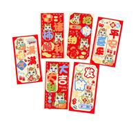 6Pcs 2026 The Year of Horse Lucky Money Pocket Festival Red Envelopes Paper Money Bag for Chinese New Celebration Red Envelope Pack of Horse