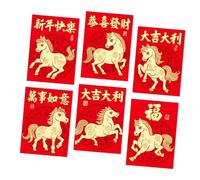 6pcs 2026 Year of the Horse Paper Envelopes Traditional Chinese Culture Cartoon Pattern New Celebration Supplies New Envelopes