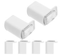 6pcs 20mm L Shaped Curtain Mounting Bracket for Pleated Blinds | Plastic White Hardware, Lightweight Tool Free Fit, Window Frame Use for Homeowners and Property Managers