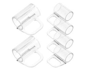 6pcs 20mm Roller Shutter Handle Clips for Window Shades, Pull Down Roller Blind Rod Pulling Handles with Valance and Curtain Clip Hooks, Easy Fit Brackets for Home Window Blinds