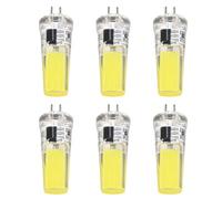 6Pcs 220V 9W G4 LED Bulbs Dimmable 500LM COB Lamp for Home Ceiling Landscape Chandelier Lamps(6500K White Light)