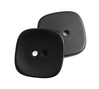 6Pcs 22mm 25mm 30mm 33mm Resin Square Coat Buttons Matte Finish, Black, 33mm-6Pcs