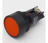 6pcs 22mm momentary Push Button Switch red Green Blue Yellow Black White Normal Open + Normal Close (Color : Red)(Red)