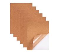 6Pcs 29.7x21 cm/11.7x8.3 Inch Self-Adhesive Cork Sheets 1mm Thick A4 Rectangle Corks Coasters Corked Tiles Wall Board Art Mats with Adhesive-Backed for DIY Crafts Wall Decoration