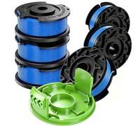 6pcs 29177 Strimmer Replacement Spool for Greenworks G24LT30MK2 / G24LT30M Lawn Edge / GD24LT33K4 / G24LT28 / G24LT / G24LTK2 24V Cordless Line Trimmer + 1PC Cap