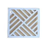 6pcs 29x29cm Hanging Screens Living Room Divider Panels Partition Wall Art Diy Home Decoration White Wood-plastic for Room Decoration(Color 4)