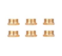 6pcs 3/4 to 1/2 Reducer Brass Thread Pipe Adjustment Socket Adapter Replacement Reducing Nipple Hoses Tube Atapters