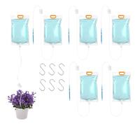 6Pcs 3.5L Drip Irrigation Bags with Adjustable Flow Automatic Plant Irrigation System Home Sprinkler Device for Indoor Outdoor, 30 Days Automatic Plant Waterer Drip Irrigation Kit for Potted Plants