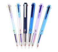 6Pcs 3 Color-in-1 Gel Inks Pen Retractable Gel Pen Multicolor Pens for Note Taking Journaling Writing Supplies Smooth Writing Carbon Based Inks